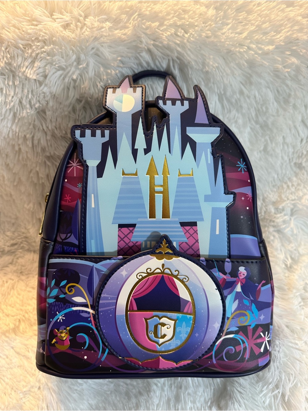 NWT Disney Cinderella Castle Loungefly Mini Backpack